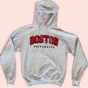 Champion Gray Boston University Hoodie